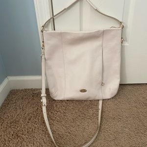 NWOT Coach off white pebble leather bag